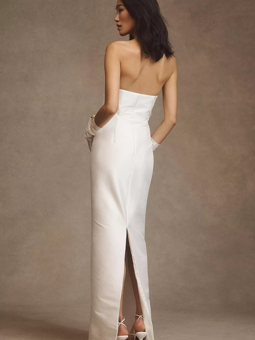 Jenny Yoo Strapless White Catalina Classic Wedding Gown, NWT Timeless Bridal - Picture 4 of 9
